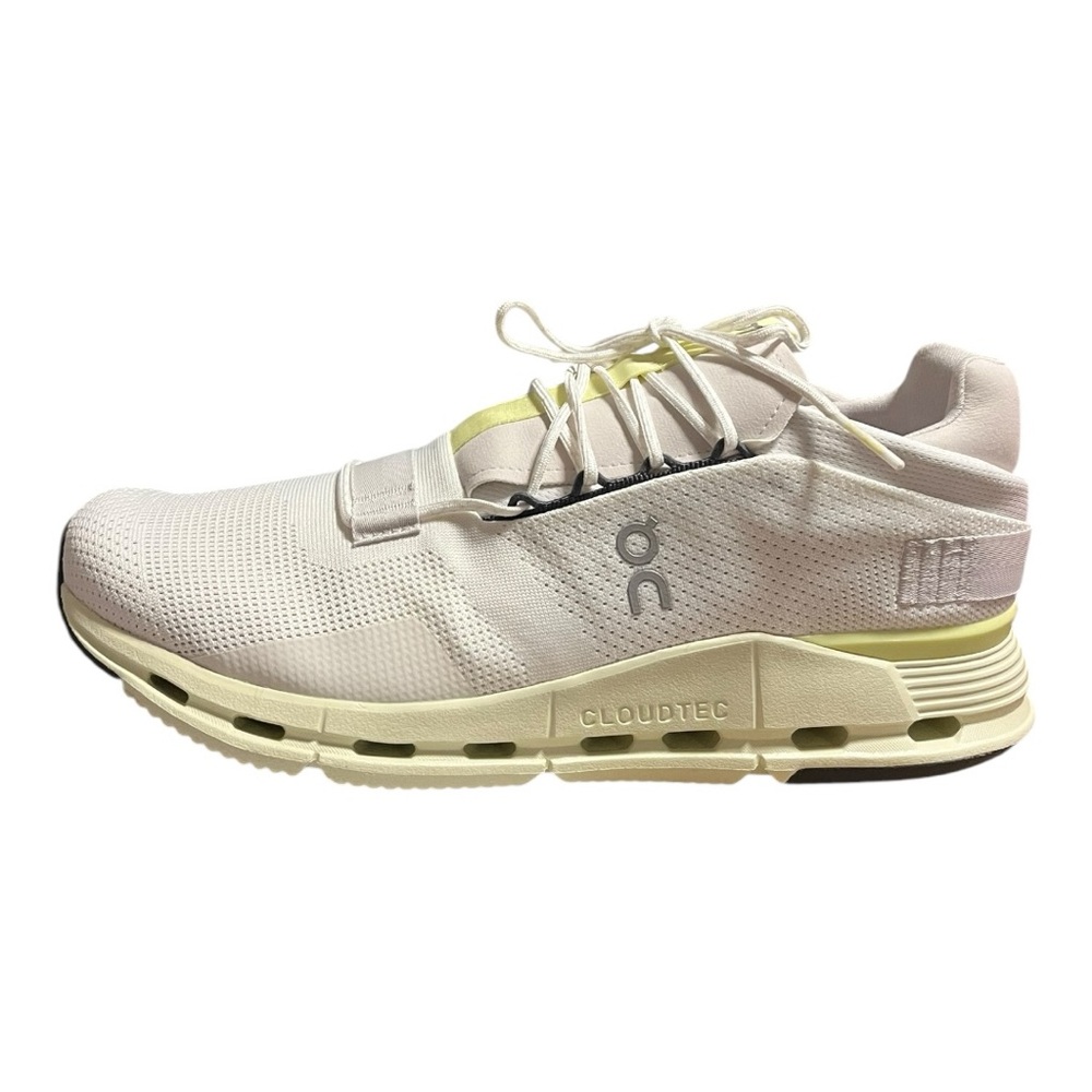 On Running Men's Shoes in White and Yellow